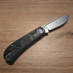Kansept Bevy Slipjoint Green Carbon Fiber S35VN