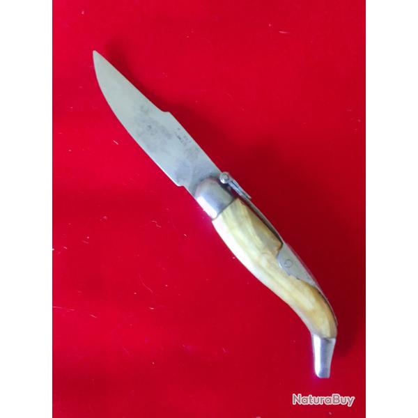 Tr�s ancien couteau de collection pliant Albacete lopez en corne