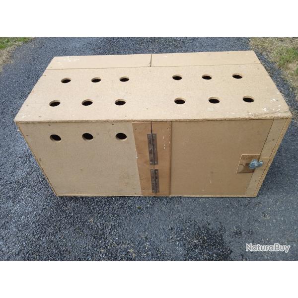 Caisse chien bois voiture partner chasse