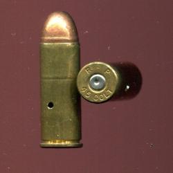 .45 Long Colt - production Winchester - marquage RP 45  COLT - balle plomb cuivr&eacute;