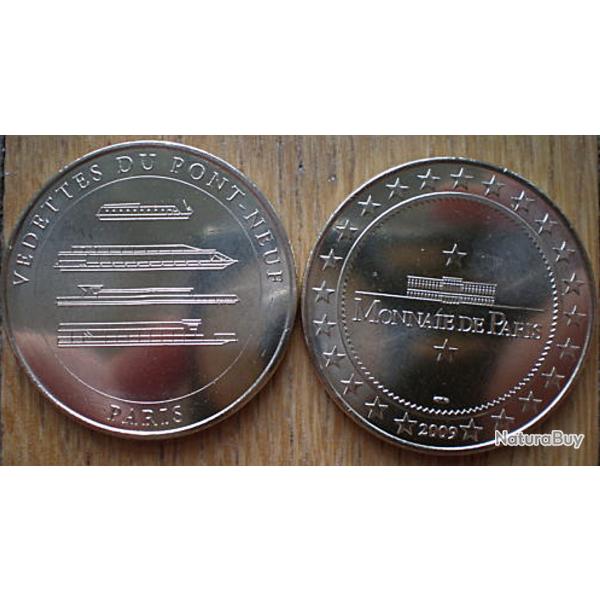 Medaille Vedettes du Pont Neuf Bateaux 2009 Monnaie de Paris