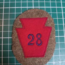 Insigne US WWI - 28th Infantry Division "Keystone" (Variante num&eacute;rot&eacute;e)
