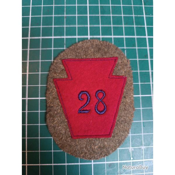 Insigne US WWI - 28th Infantry Division "Keystone" (Variante num�rot�e)