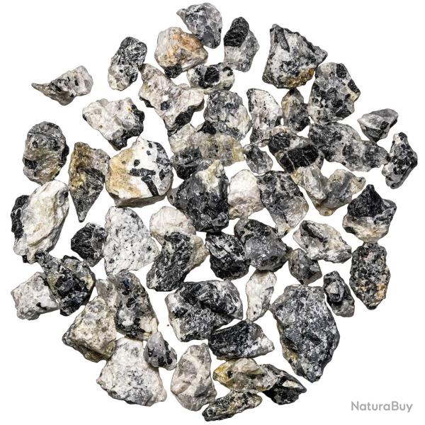 Pierres brutes quartz avec tourmaline noire - 1 � 3 cm - 100 grammes