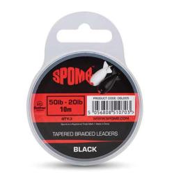 FOX SPOMB TAPERED BRAIDED LEADERS RED & BLACK FOX SPOMB Noir