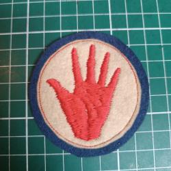 [RARE] Insigne 93rd Infantry Division US "Red Hand" - AEF