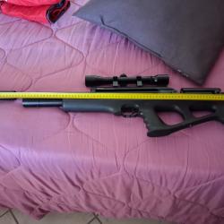 Carabine  pcp avec silencieux,une pompe hydraulique et 2 lunettes