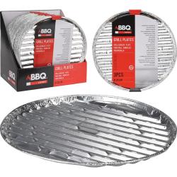 Lot de 3 plateaux en aluminium pour barbecue &Oslash;35 cm