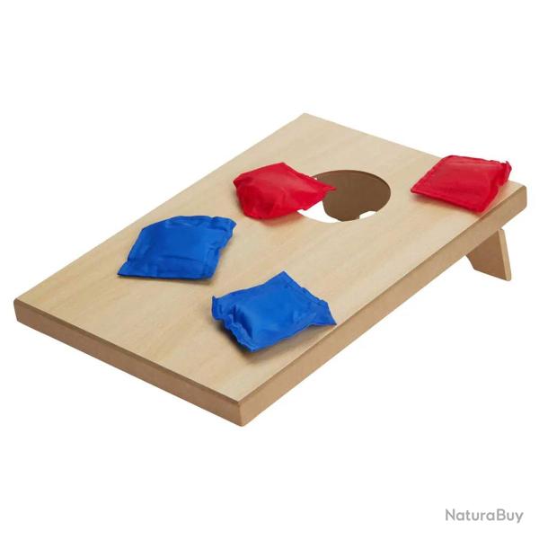 Jeu de Cornhole Ext�rieur en MDF avec 4 Sacs - 39x26 cm