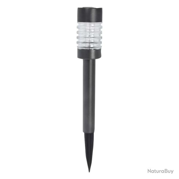 Lot de 3 lampes solaires LED blanc chaud - Noir