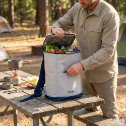 Sac &agrave; dos isotherme gris 25L - Polyester r&eacute;sistant et confort ergonomique