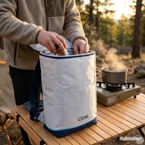 Sac � dos isotherme gris 25L - Polyester r�sistant et confort ergonomique