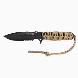Couteau Maraudeur - Serration - Paracord 550 Coyote Brown