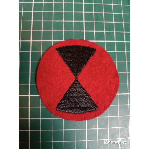 Insigne US WWI - 7th Infantry Division - "Hourglass" - Broderie de haute qualit�