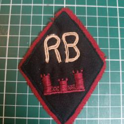 Insigne US WWI - Railway Bureau (G&eacute;nie) - AEF - Variante brod&eacute;e