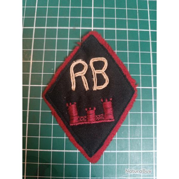 Insigne US WWI - Railway Bureau (G�nie) - AEF - Variante brod�e