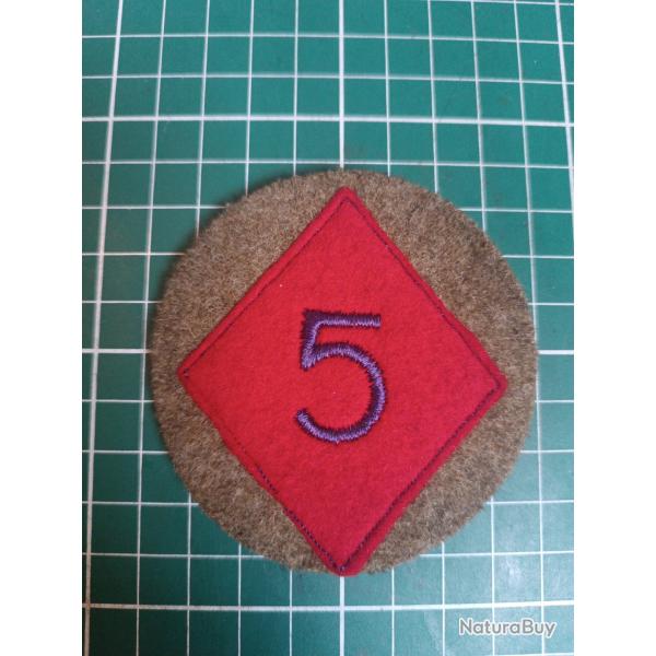 Insigne US WWI - 5�me Division d'Infanterie - "Red Diamond" - Brod�