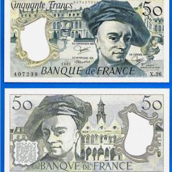 France 50 Francs 1982 Serie X Quentin De La Tour Franc Frc Frcs Frs