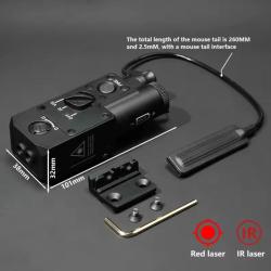 Indicateur laser CQBL-1 rouge bo&icirc;tier noir - Picatiny 20 mm