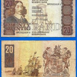 Afrique Du Sud 20 Rand 1990 a 1993 Sign 7 Stals Billet