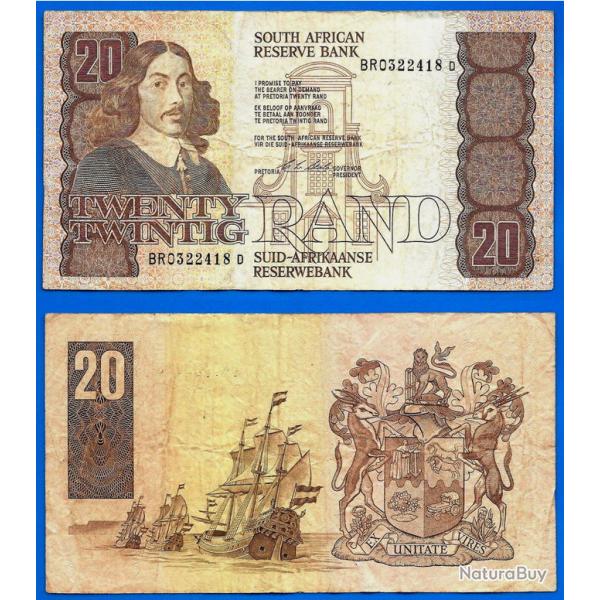 Afrique Du Sud 20 Rand 1990 a 1993 Sign 7 Stals Billet