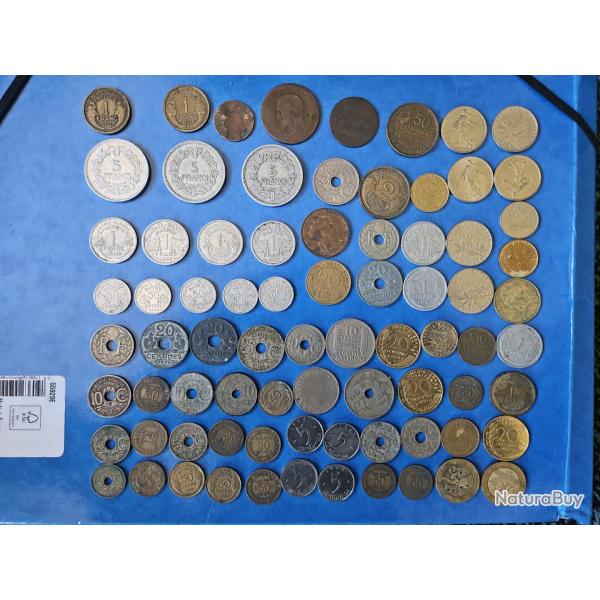 Lot monnaies fran�aises anciennes + �trang�res - � trier - collection / brocante