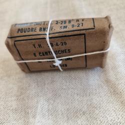 Cartouche Lebel mod&egrave;le 1886 d en emballage quasi neuf TH de 1929 pour FM et mitrailleuse.