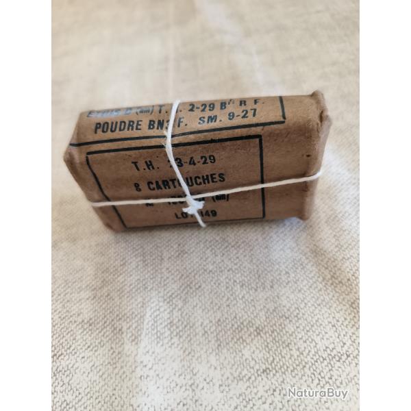 Cartouche Lebel mod�le 1886 d en emballage quasi neuf TH de 1929 pour FM et mitrailleuse.