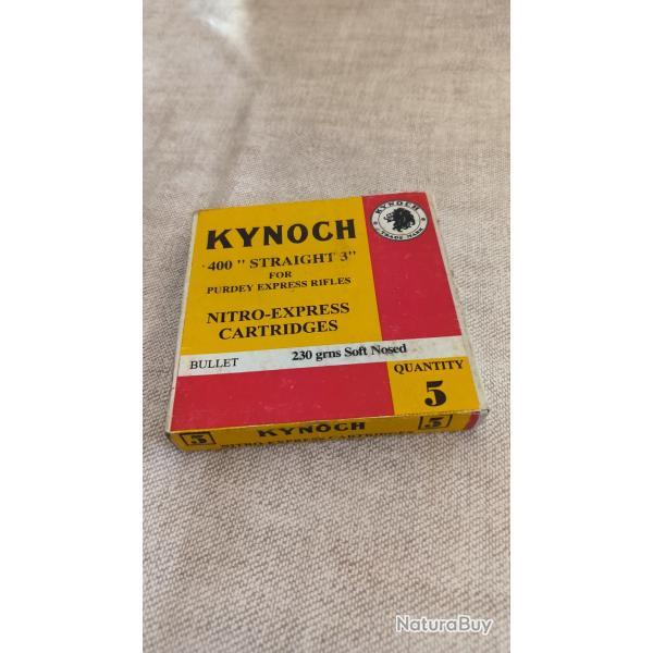 Cartouche Kynoch 400 Straight for purdey express rifles.Nitro express cartridges.Quantit� 5