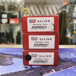 Lot 3 Boites de balle Sologne GPA 15.5g/238gr 9.3X74R