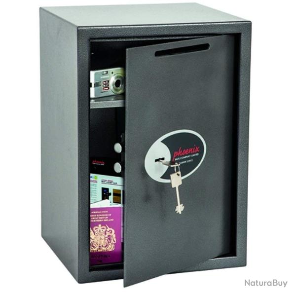 Vente flash - Coffre Fort De S�curit� avec fente pour armes de poings & objets Phoenix Vela Ss0804KD
