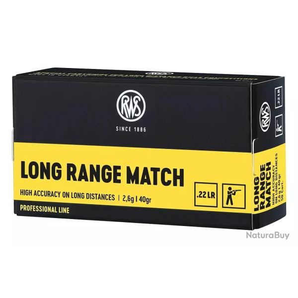 Cartouches RWS Long Range Match Calibre 22LR