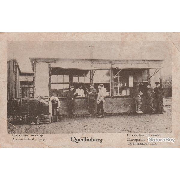 CPA - Camp de QUEDLINBURG - Une Cantine - Militaria ww1