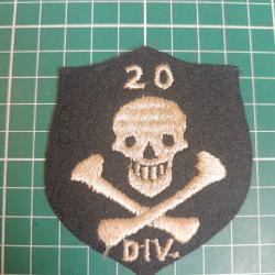Insigne US WWI - 20&egrave;me Division d'Infanterie - "Jolly Roger"