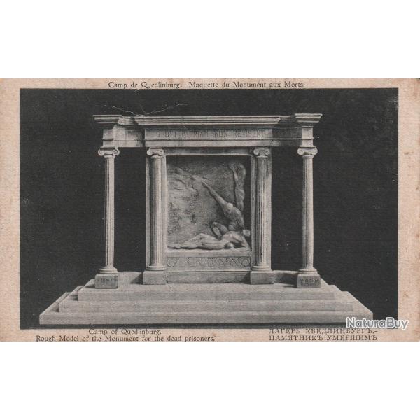 CPA - Camp de QUEDLINBURG - Monument aux Morts - Militaria ww1