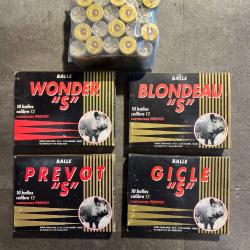 ENCHERES 1� - LOT DE 53 MUNITIONS PREVOT CALIBRE 12/70