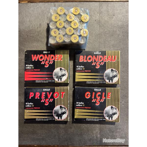 ENCHERES 1� - LOT DE 53 MUNITIONS PREVOT CALIBRE 12/70