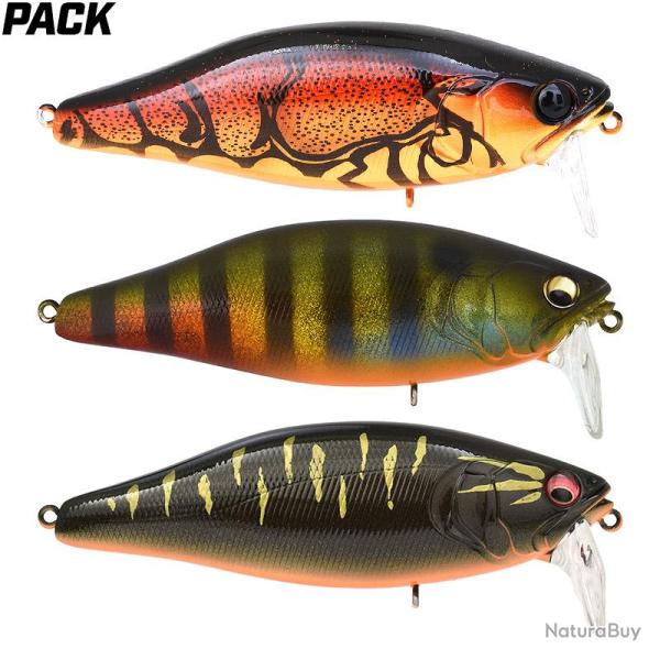 Pack de 3 leurres MEGABASS I Jack sp�cial eaux acides