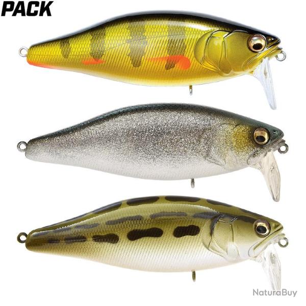 Pack de 3 leurres MEGABASS I Jack sp�cial eaux alcalines