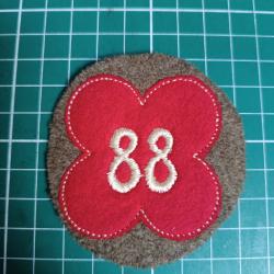 Insigne US WWI - 88th Infantry Division - Variante "Luxe" avec Chiffres Brod&eacute;s