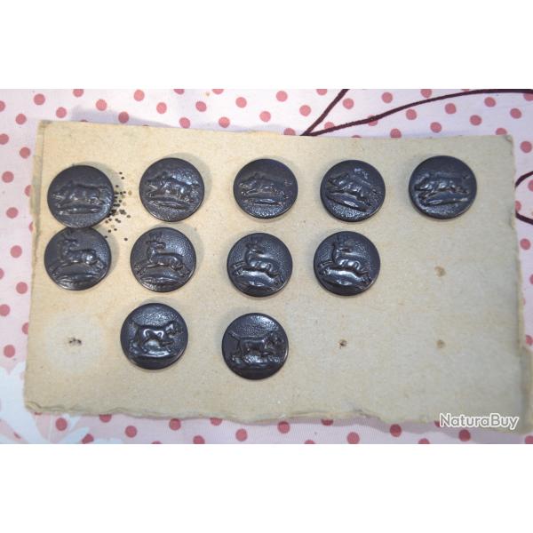 LOT BOUTONS DE CHASSE