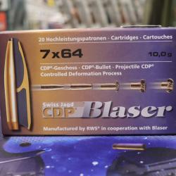 Boite de balles Blaser CDP 10.0g/154gr  7X64