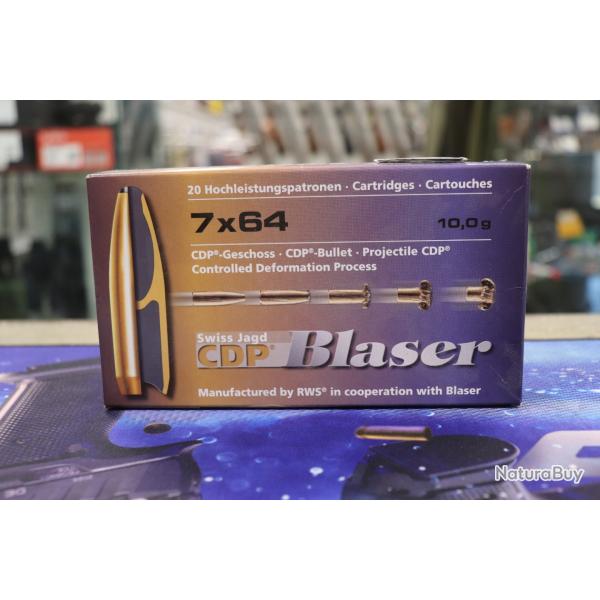 Boite de balles Blaser CDP 10.0g/154gr  7X64