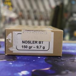 Boite de balles Sologne Nosler BT 97g/150gr  7X64