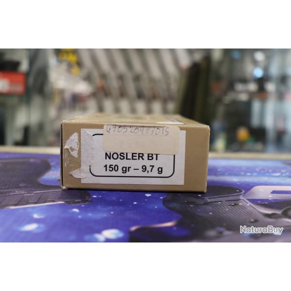 Boite de balles Sologne Nosler BT 97g/150gr  7X64