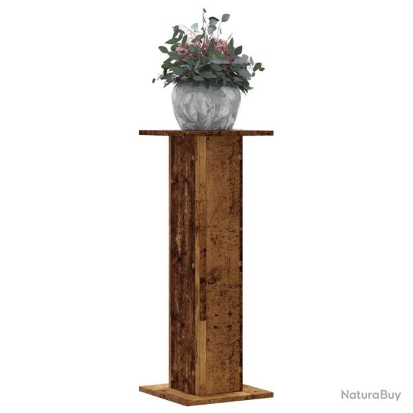 Supports pour plantes 2 pcs vieux bois bois d'ing�nierie