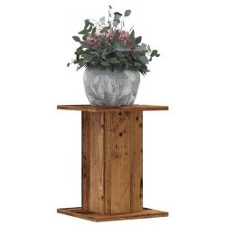 Supports pour plantes 2 pcs vieux bois bois d'ing&eacute;nierie