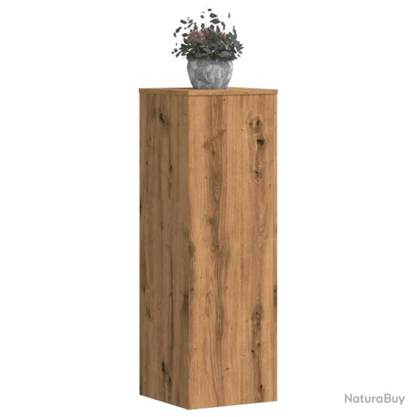 Supports pour plantes 2 pcs ch�ne artisanal bois d'ing�nierie