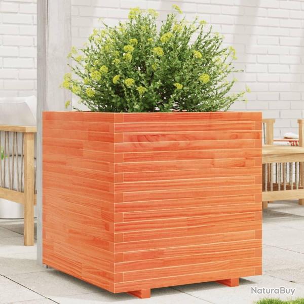 Jardini�re cire marron 70x70x72 cm bois de pin massif
