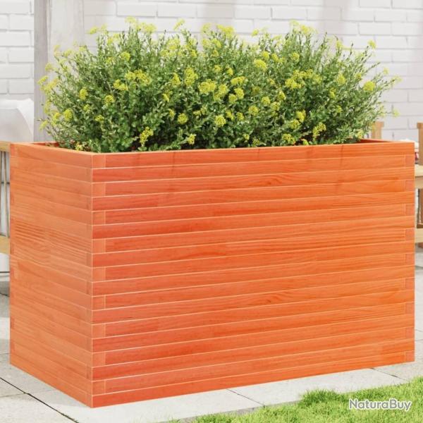 Jardini�re cire marron 110x60x68,5 cm bois de pin massif